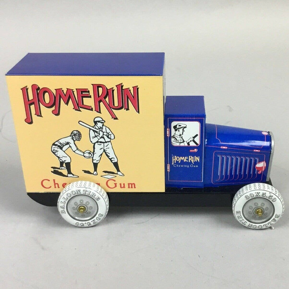 Vintage Schylling Homerun Chewing Gum Tin Toy Logo Delivery Truck 1:24 Scale - Picture 3 of 5